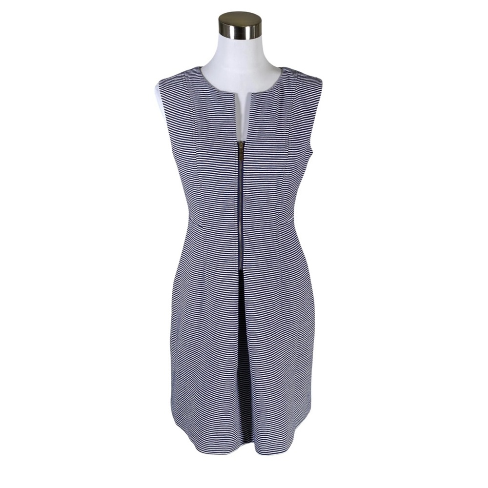 Tommy Hilfiger Navy &White Striped Sleeveless Nautical Dress Size 8